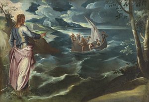 ガリラヤ湖でのキリスト、1575-80年頃